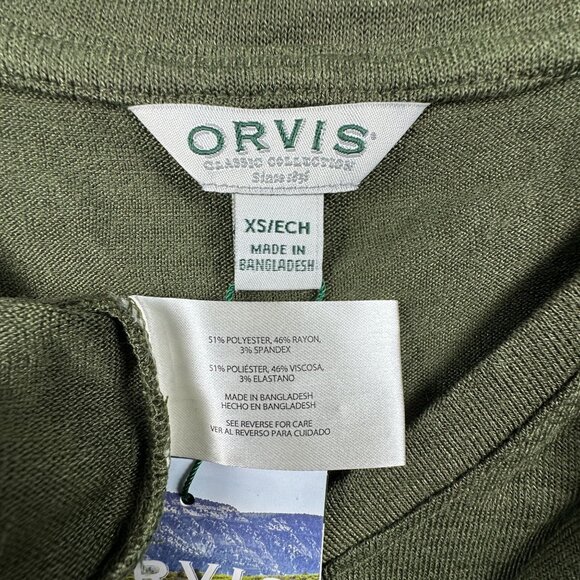Orvis Knit Shirt Tunic T Shirt Top V Neck High Low Womens Green Size X Small - Picture 6 of 11